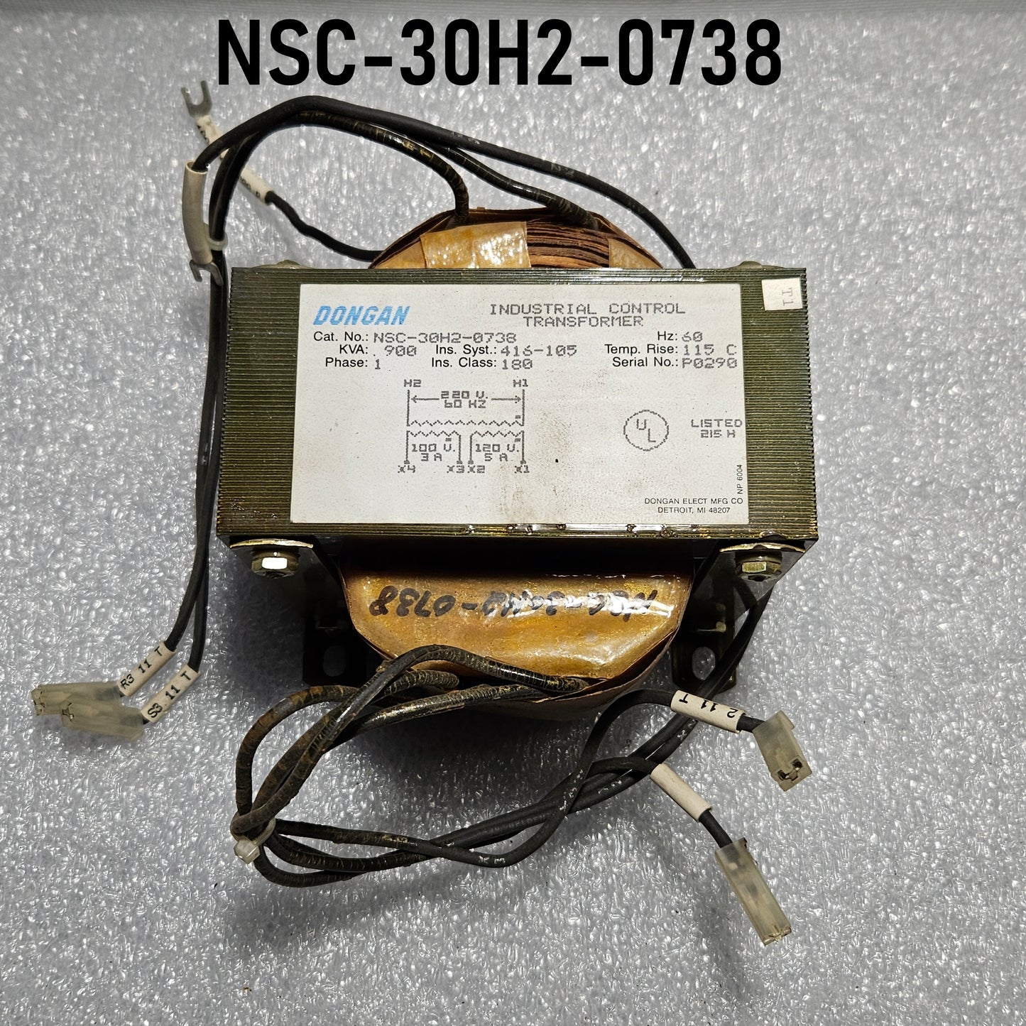 STEP DOWN TRANSFORMER 220 VAC-100-120 VAC